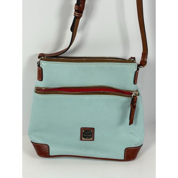 Dooney & Bourke Handbags - Dooney & Bourke Pebble Leather Crossbody Pale Blue